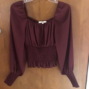 Maroon woman’s blouses